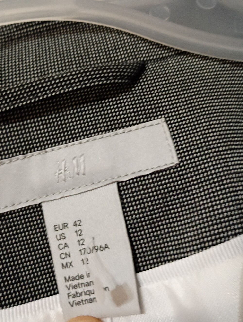 H&M Black and White Textured Sport Coat